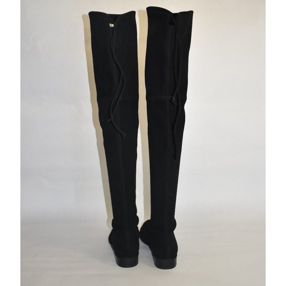 Stuart Weitzman Lowland Stretch Suede Over-the-Knee Boots Black Size 9 W - Picture 7 of 12